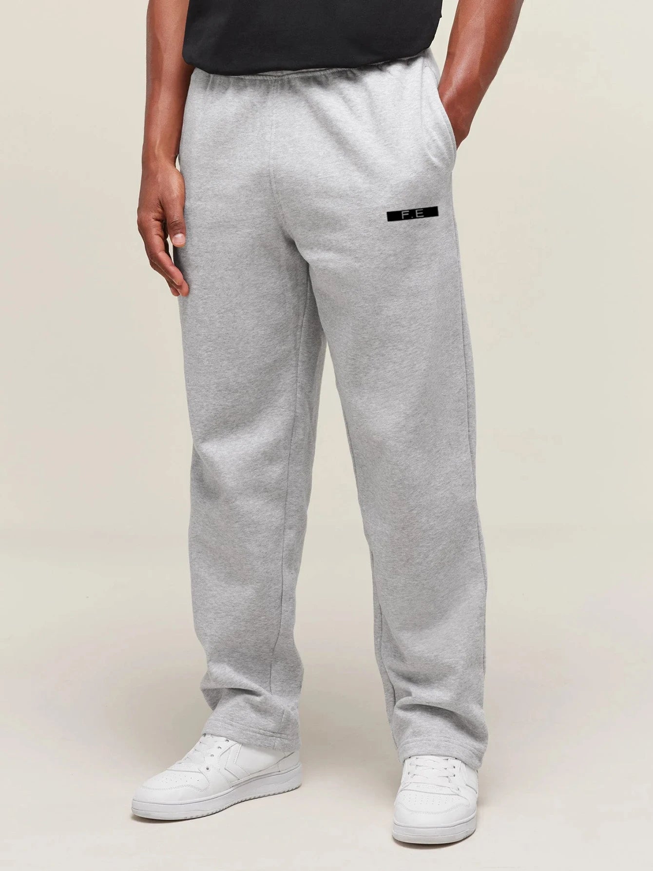 Men's Essential Straight Leg Joggers - Grey
