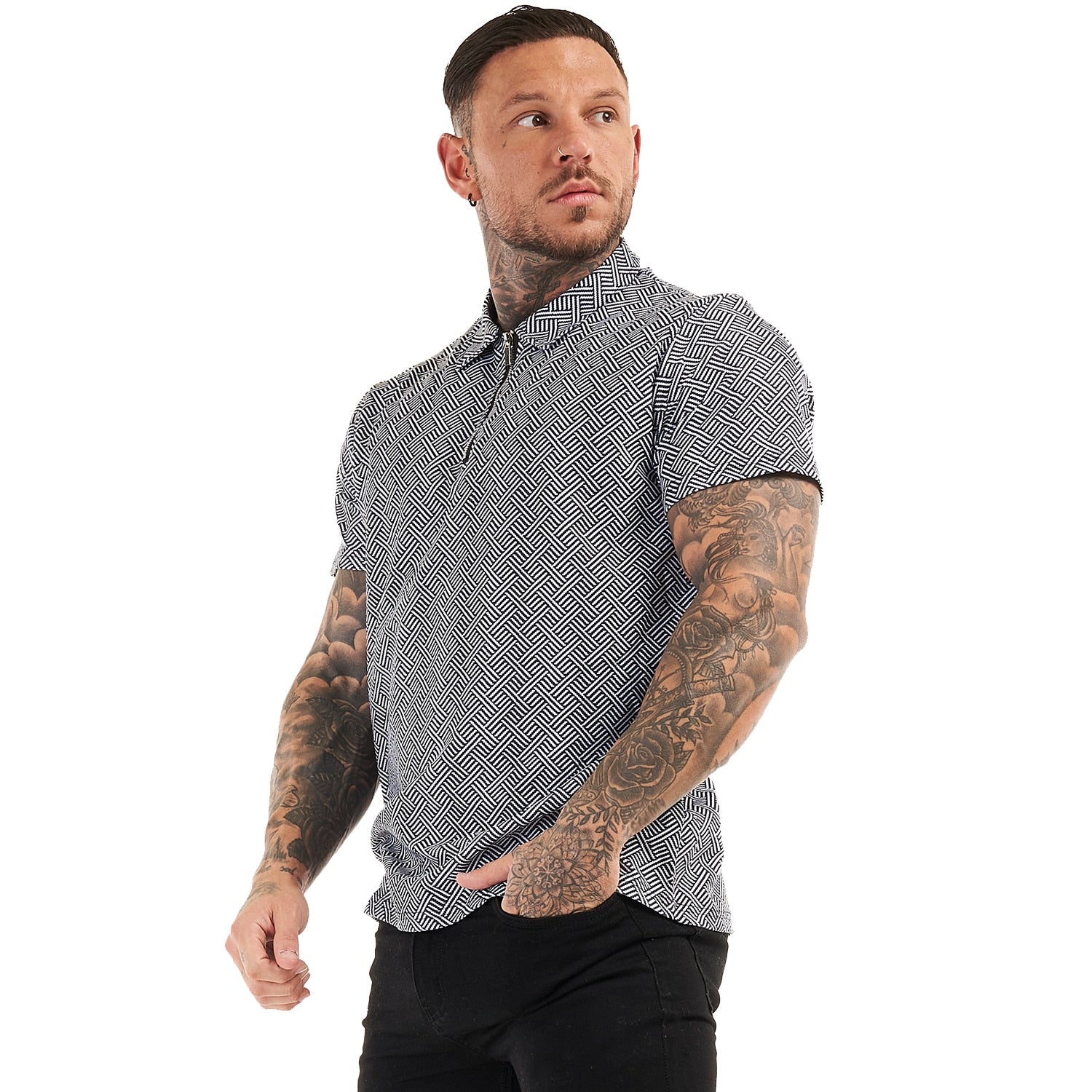 PREMIUM SHORT SLEEVE SLIM FIT POLO - GREY